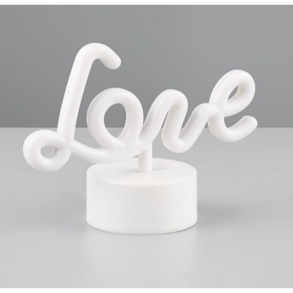 Lámpara LED Rosa AMOR Recargable USB-C con ON/OFF | LeonLeds