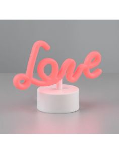 Lámpara LED Rosa AMOR Recargable USB-C con ON/OFF | LeonLeds 2
