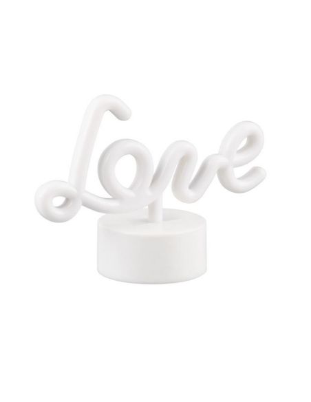 Lampe LED rose LOVE rechargeable USB-C avec ON/OFF | LeonLeds
