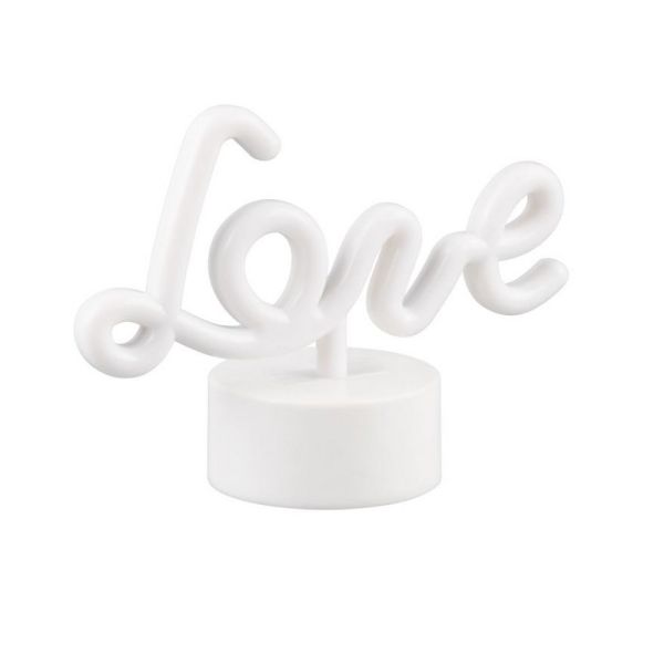 Lámpara LED Rosa AMOR Recargable USB-C con ON/OFF | LeonLeds