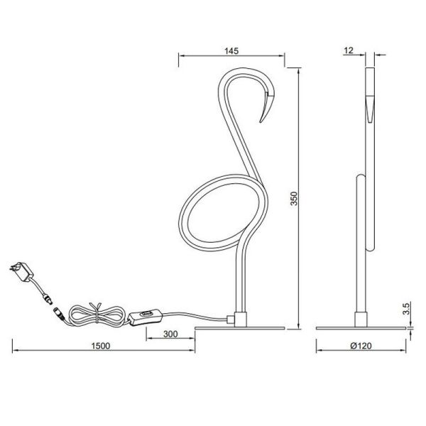 Lampe de Table Flamingo INGO Décorative LED 6W 3000K | LeonLeds
