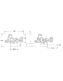 Lámpara LED Rosa AMOR Recargable USB-C con ON/OFF | LeonLeds