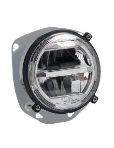 Phare rond à LED homologué Fendt avec feux de croisement et feux de route Ø 14,9 cm ECE E112 HCR PL 2