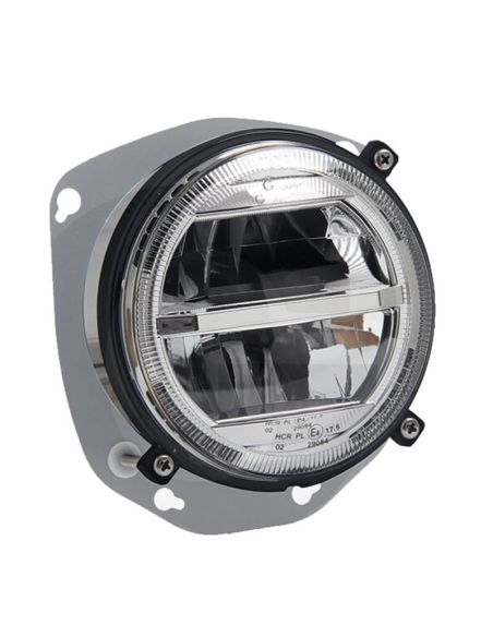 Faro LED Redondo Delantero con Luz de Cruce y Luz de Carretera Homologado Fendt Ø 14,9Cm ECE E112 HCR PL