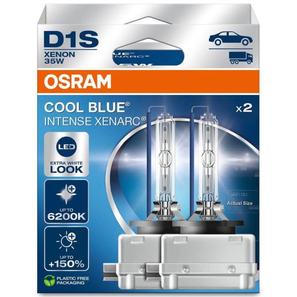 Bombillas Xenon D1S Cool Blue Intense (Nex Genetation) Caja Duo 6.200K + 150% mas de luz (2 Bombillas)
