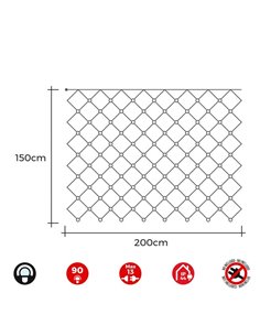 Rideau voilage LED Easy-Connect, 2x1,5m 90 Leds, blanc froid pour intérieur/extérieur, sans transformateur 2