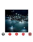 Cortina en red Easy-Connect LED, 2x1,5m 90 Leds, blanco frio para interior/exterior, sin transformador