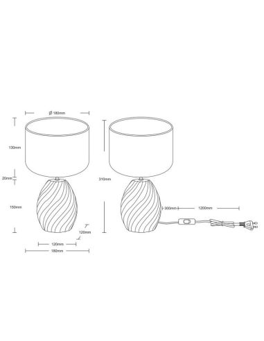 Candeeiro de mesa MELVA Classic...