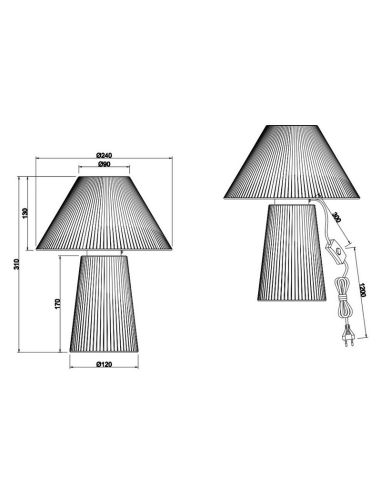 Lampe de Table Papier Recyclé ANEA...