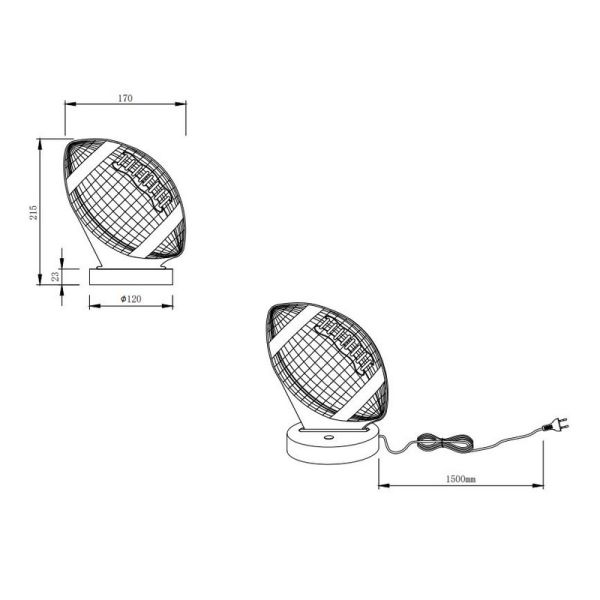 Candeeiro de mesa FOOTBALL RGB 3.2W...