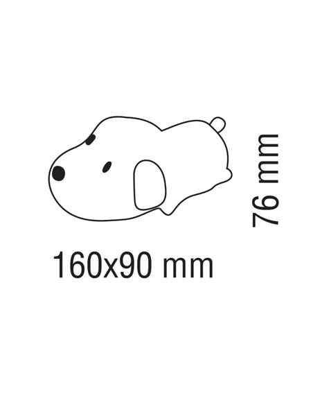 Lámpara portátil infantil, luz de noche perrito CHARLIE 1,5W, CCT 3000-6000K, de ABS + HIPS + Silicona
