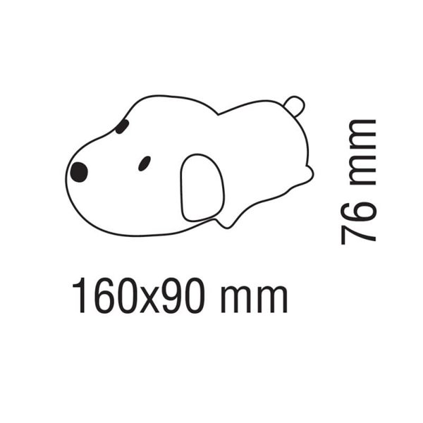Lámpara portátil infantil, luz de noche perrito CHARLIE 1,5W, CCT 3000-6000K, de ABS + HIPS + Silicona