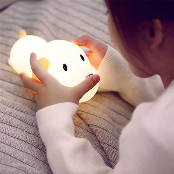 Lámpara portátil infantil, luz de noche perrito CHARLIE 1,5W, CCT 3000-6000K, de ABS + HIPS + Silicona