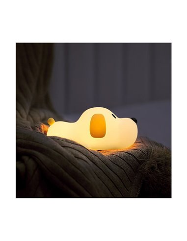 Lámpara portátil infantil, luz de noche perrito CHARLIE 1,5W, CCT 3000-6000K, de ABS + HIPS + Silicona