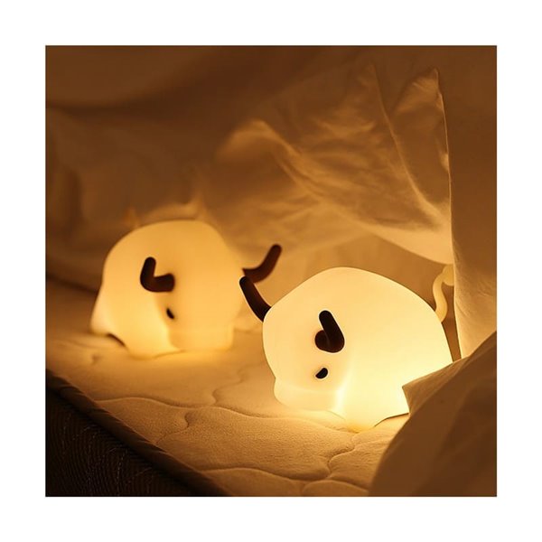 Candeeiro infantil portátil, luz noturna HARRY bull 3W, com luz quente, ABS + HIPS + Silicone