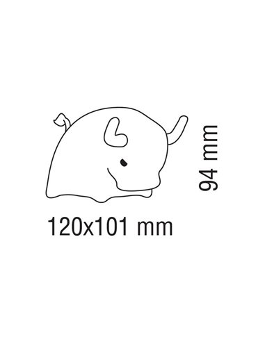 Candeeiro infantil portátil, luz noturna HARRY bull 3W, com luz quente, ABS + HIPS + Silicone