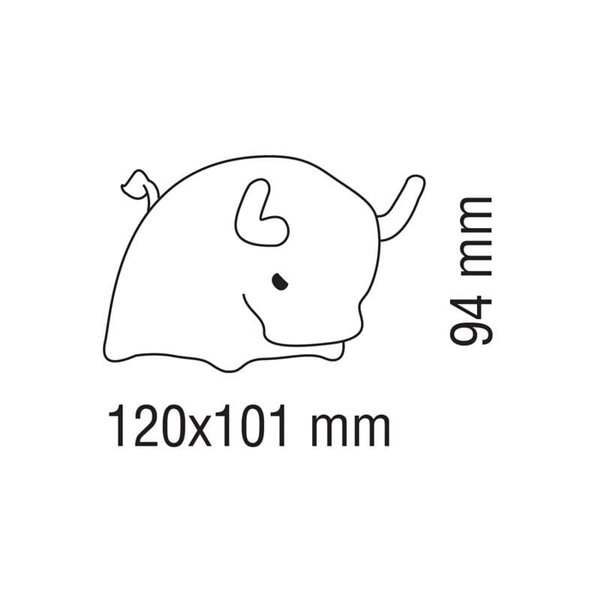 Lámpara portátil infantil, luz de noche torito HARRY 3W, con luz cálida, ABS + HIPS + Silicona