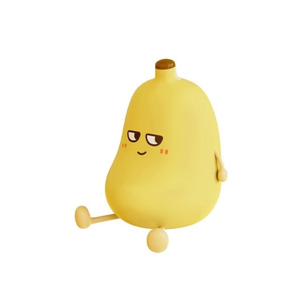 Luz noturna LED infantil banana MERLIN 1W, com luz quente, feita de ABS + HIPS + Silicone