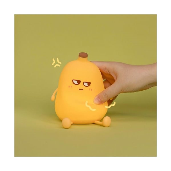 Veilleuse LED enfant banane MERLIN 1W, avec lumière chaude, en ABS + HANCHES + Silicone