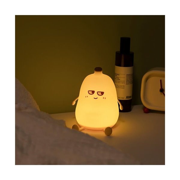 Luz de noche LED infantil plátano MERLIN 1W, con luz cálida, de ABS + HIPS + Silicona