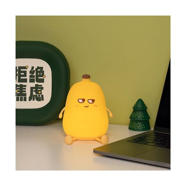 Veilleuse LED enfant banane MERLIN 1W, avec lumière chaude, en ABS + HANCHES + Silicone