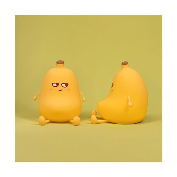 Luz noturna LED infantil banana MERLIN 1W, com luz quente, feita de ABS + HIPS + Silicone