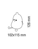 Luz de noche LED infantil plátano MERLIN 1W, con luz cálida, de ABS + HIPS + Silicona