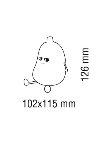 Luz de noche LED infantil plátano MERLIN 1W, con luz cálida, de ABS + HIPS + Silicona