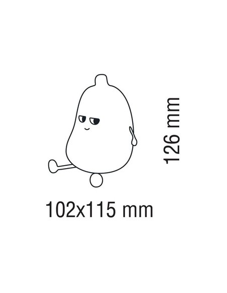 Luz de noche LED infantil plátano MERLIN 1W, con luz cálida, de ABS + HIPS + Silicona