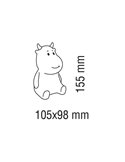 Luz infantil de noche LED, vaquita MICAELA, 1,2W, RGB, de ABS + HIPS + Silicona