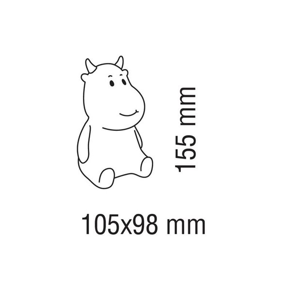 Luz noturna LED infantil, vaca MICAELA, 1,2W, RGB, ABS + HIPS + Silicone