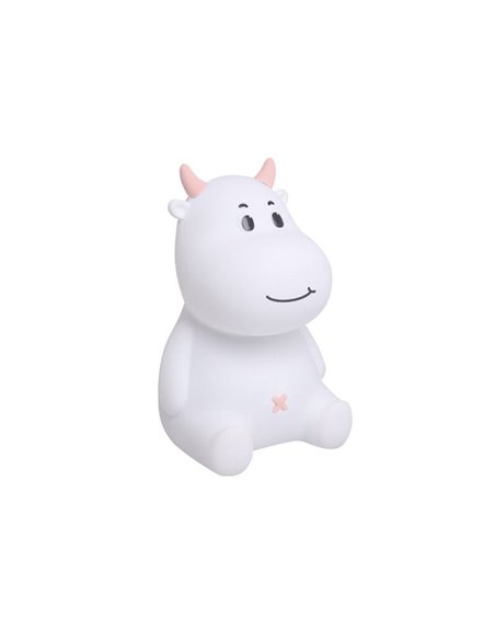 Luz infantil de noche LED, vaquita MICAELA, 1,2W, RGB, de ABS + HIPS + Silicona