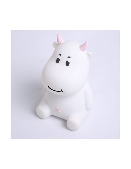 Luz noturna LED infantil, vaca MICAELA, 1,2W, RGB, ABS + HIPS + Silicone