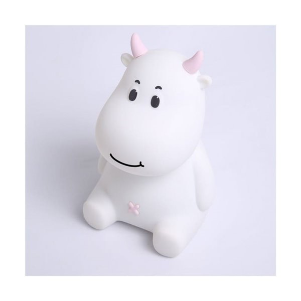 Luz noturna LED infantil, vaca MICAELA, 1,2W, RGB, ABS + HIPS + Silicone