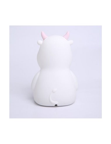 Luz infantil de noche LED, vaquita MICAELA, 1,2W, RGB, de ABS + HIPS + Silicona