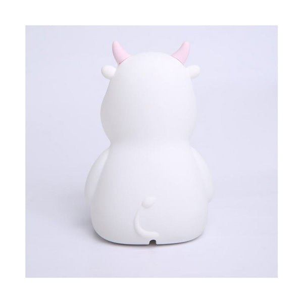 Luz infantil de noche LED, vaquita MICAELA, 1,2W, RGB, de ABS + HIPS + Silicona