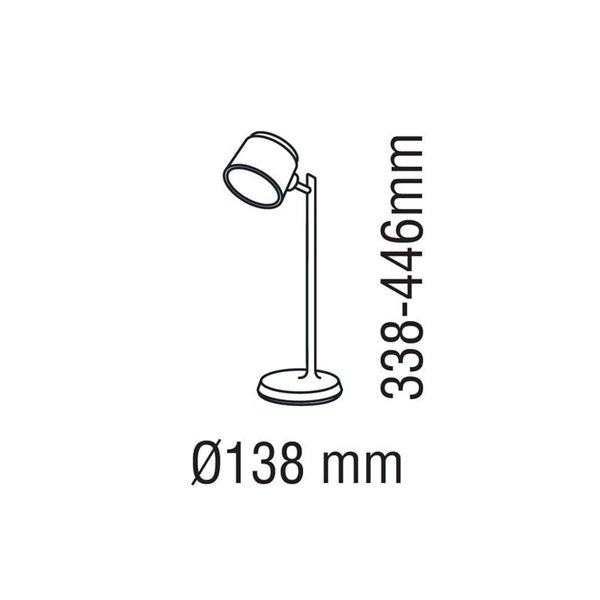 Flexo portable/Applique murale/Lampe de poche LED 4 en 1 CAMALEON, 6W 330Lm, CCT 3000-4000-5500K, 24º, blanc/noir