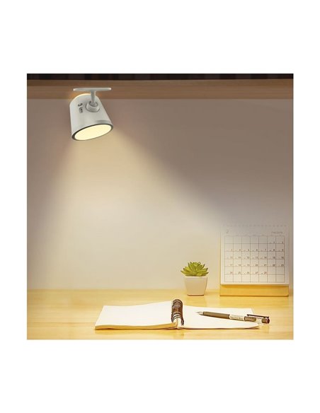 Flexo portátil/Aplique/Linterna LED 4 en 1 CAMALEON, 6W 330Lm, CCT 3000-4000-5500K, 24º, blanco/negro