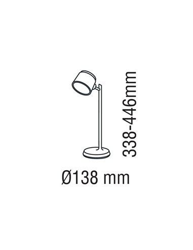 Flexo portable/Applique murale/Lampe de poche LED 4 en 1 CAMALEON, 6W 330Lm, CCT 3000-4000-5500K, 24º, blanc/noir