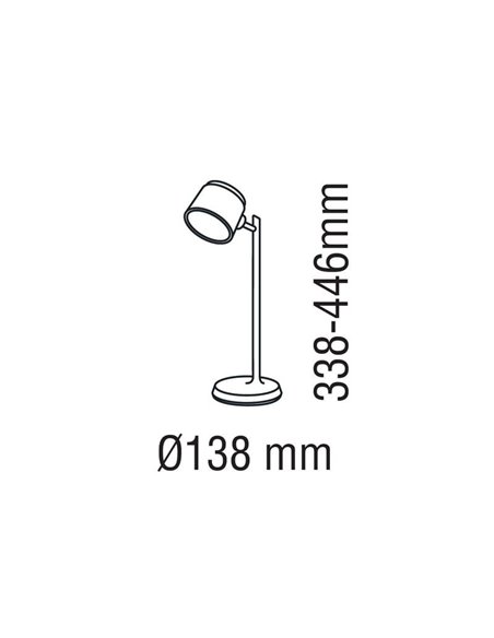 Flexo portátil/Aplique/Linterna LED 4 en 1 CAMALEON, 6W 330Lm, CCT 3000-4000-5500K, 24º, blanco/negro