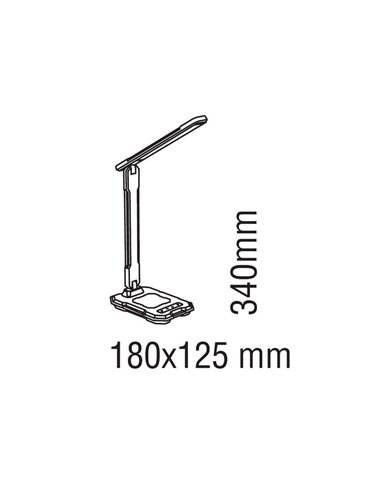 GAMER LED flexo com luz colorida em sua estrutura, 10W 450Lm, CCT RGB Dimable branco, com base de carregamento e microfone integ