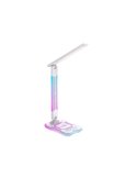 Flexo LED GAMER con luz de colores en su estructura, 10W 450Lm, CCT RGB Dimable blanco, con base para ccargar y microfono integr