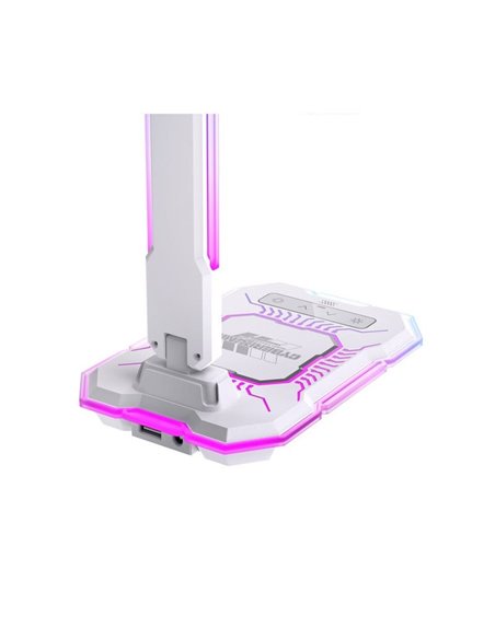 Flexo LED GAMER con luz de colores en su estructura, 10W 450Lm, CCT RGB Dimable blanco, con base para ccargar y microfono integr