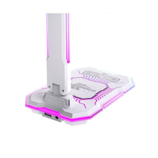 Flexo LED GAMER con luz de colores en su estructura, 10W 450Lm, CCT RGB Dimable blanco, con base para ccargar y microfono integr