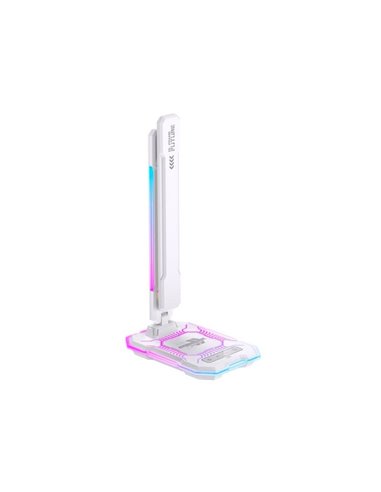 Flexo LED GAMER con luz de colores en su estructura, 10W 450Lm, CCT RGB Dimable blanco, con base para ccargar y microfono integr