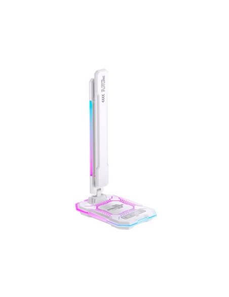 Flexo LED GAMER con luz de colores en su estructura, 10W 450Lm, CCT RGB Dimable blanco, con base para ccargar y microfono integr