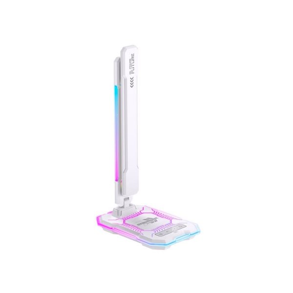 Flexo LED GAMER con luz de colores en su estructura, 10W 450Lm, CCT RGB Dimable blanco, con base para ccargar y microfono integr