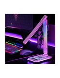 Flexo LED GAMER con luz de colores en su estructura, 10W 450Lm, CCT RGB Dimable blanco, con base para ccargar y microfono integr