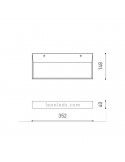 Aplique de Pared Led Rec Negro 37.5W -ArkosLight- regulables | LeonLeds