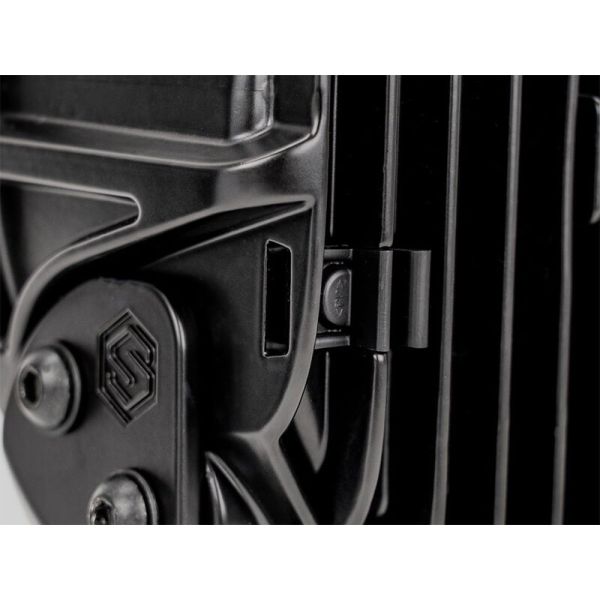 Phare LED noir Sentinel 9'' avec feu de position blanc et ambre - Puissance maximale et design moderne R112 R7